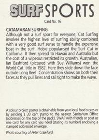 1985 Weet-Bix Surf Sports #16 Catamaran Surfing Back